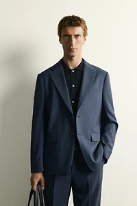 REGULAR FIT PLAID SUIT JACKET