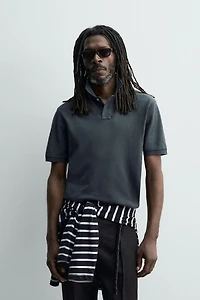 WASHED PIQUÉ POLO SHIRT AARON LEVINE X ZARA