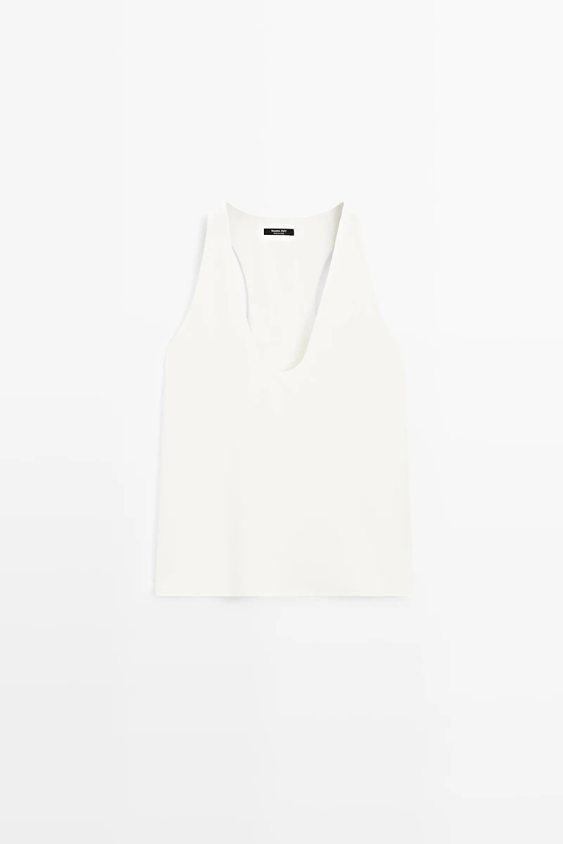 Flowing V-neckline top