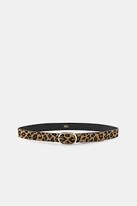 ANIMAL PRINT LEATHER BELT