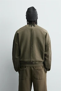 SWEAT COL ROND DÉLAVÉ