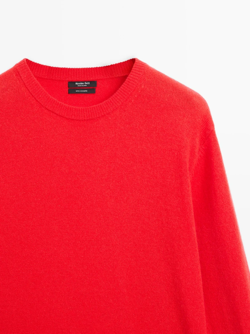 Pull en maille de cachemire à col rond