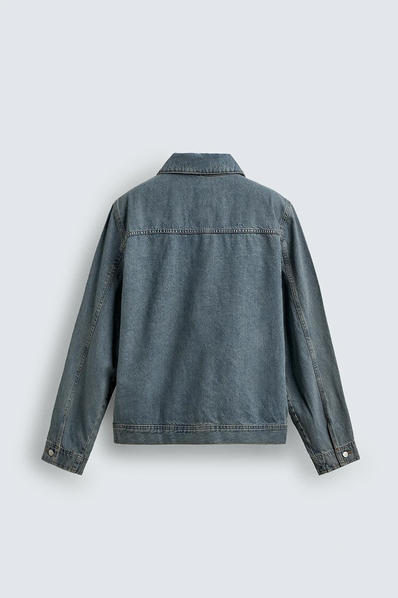 REGULAR FIT DENIM OVERSHIRT