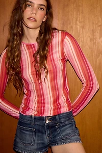 PULL EN MAILLE FINE À RAYURES