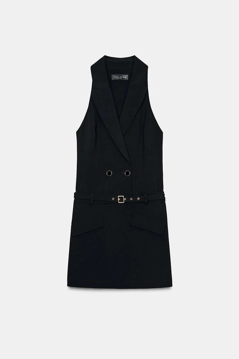 ROBE COURTE EFFET VESTE