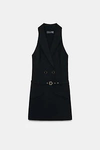 ROBE COURTE EFFET VESTE