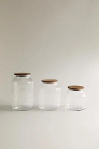 POT RANGEMENT VERRE ACACIA
