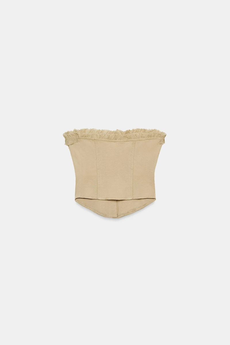 RUFFLED CORSET TOP