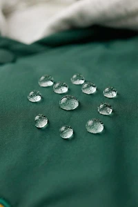WATER REPELLENT BOMBER JACKET WITH DETACHABLE FLEECE HOODIE