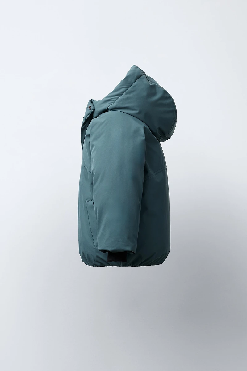 HOODED WATER REPELLENT PUFFER COAT