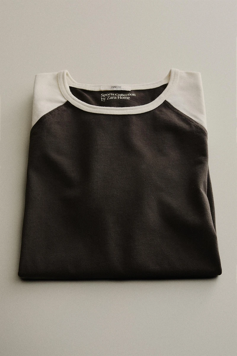 T-SHIRT EN COTON DEUX TONS