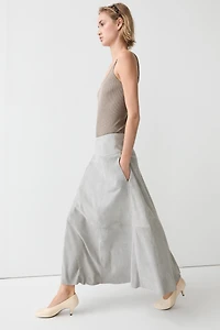 Jupe à ceinture en cuir et daim
