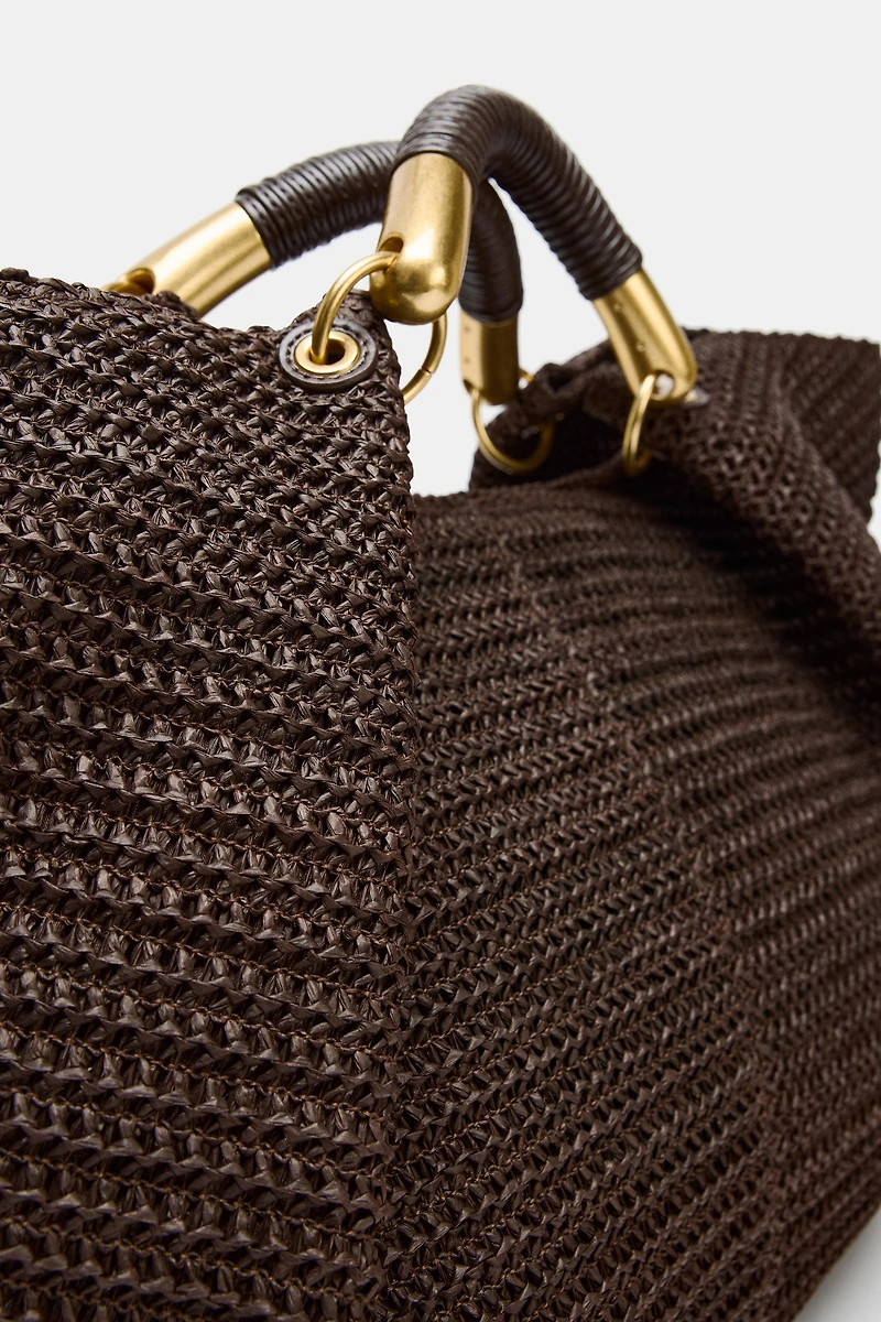 MAXI BRAIDED EFFECT HANDBAG
