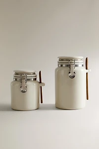CERAMIC JAR WITH SPOON