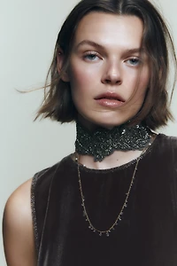 BANDANA GEORGETTE BRODERIES FANTAISIE