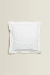 COTTON THROW PILLOW COVER WITH A GEOMETRIC DESIGN