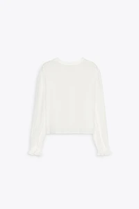 BLOUSE COURTE BRODÉE PERFORÉE