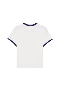 T-SHIRT SLIM FIT CÔTELÉ EN CONTRASTE