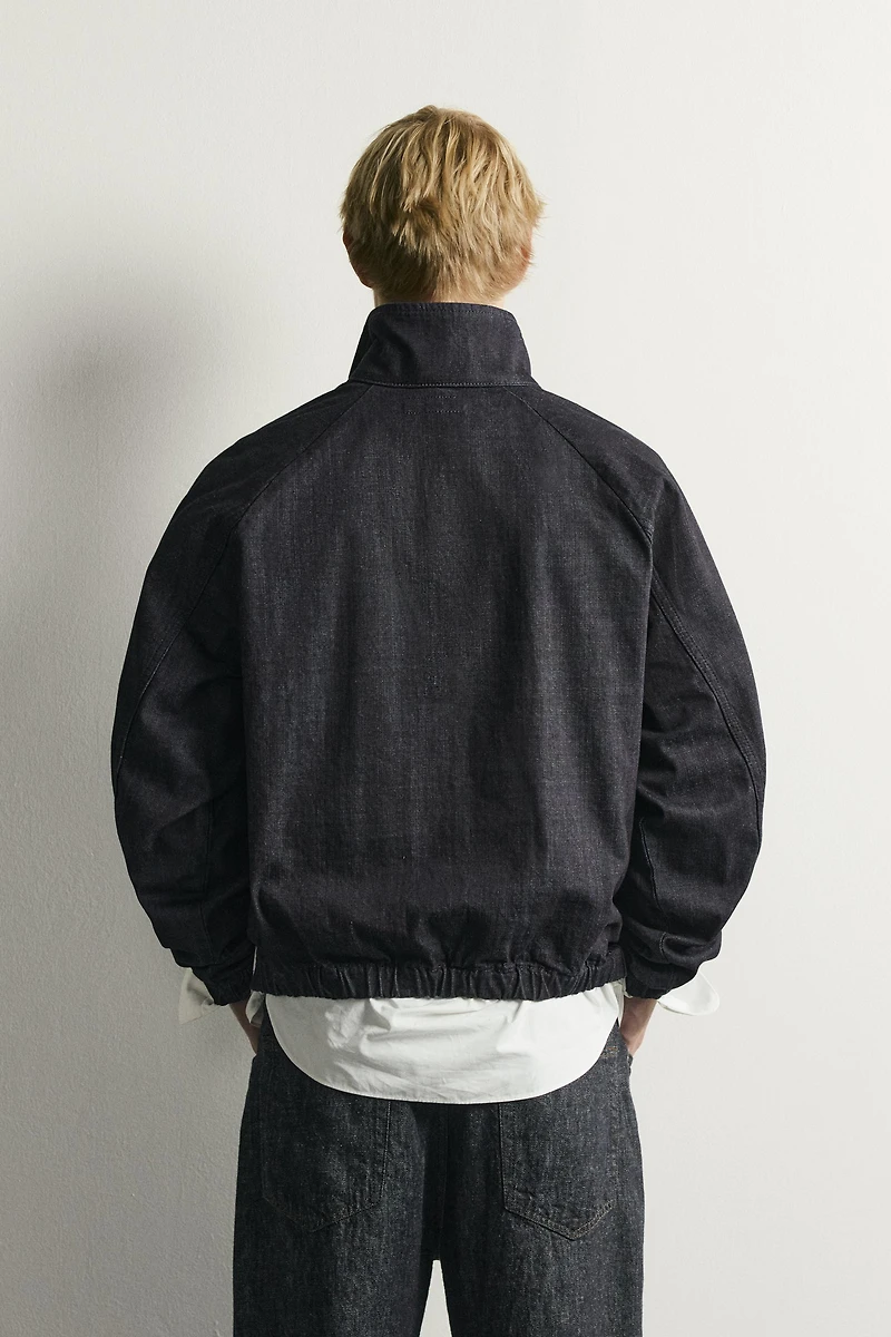 RELAXED-FIT DENIM PULLOVER