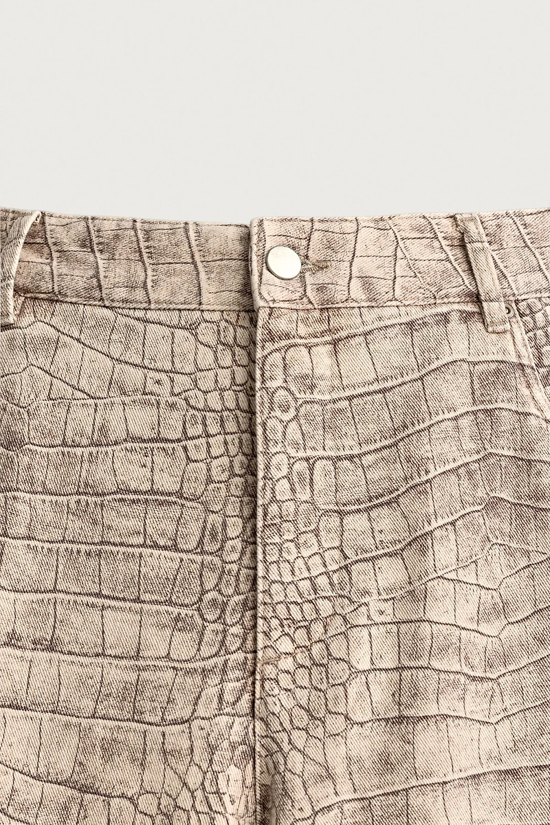 ANIMAL PRINT RELAXED FIT PANTS