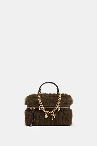 FAUX FUR RIGID BAG