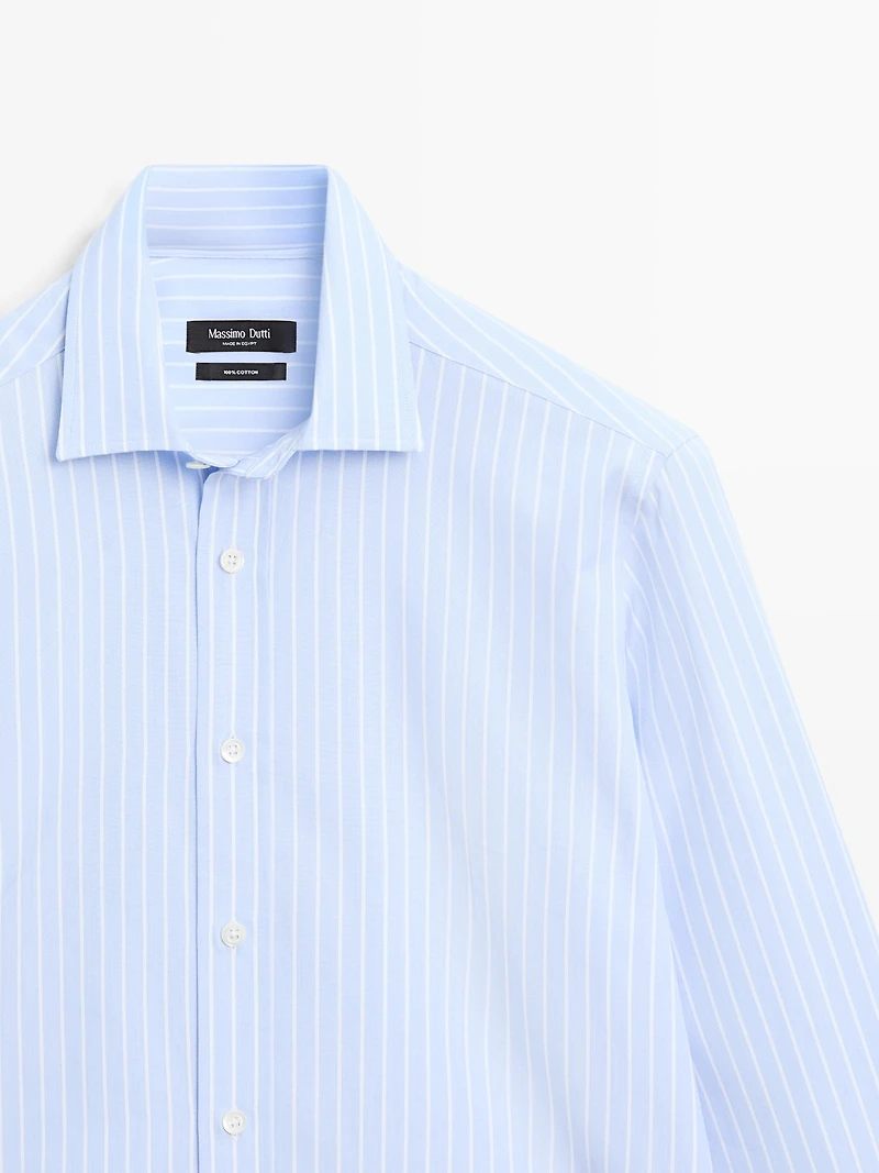 Regular fit pinstriped shirt
