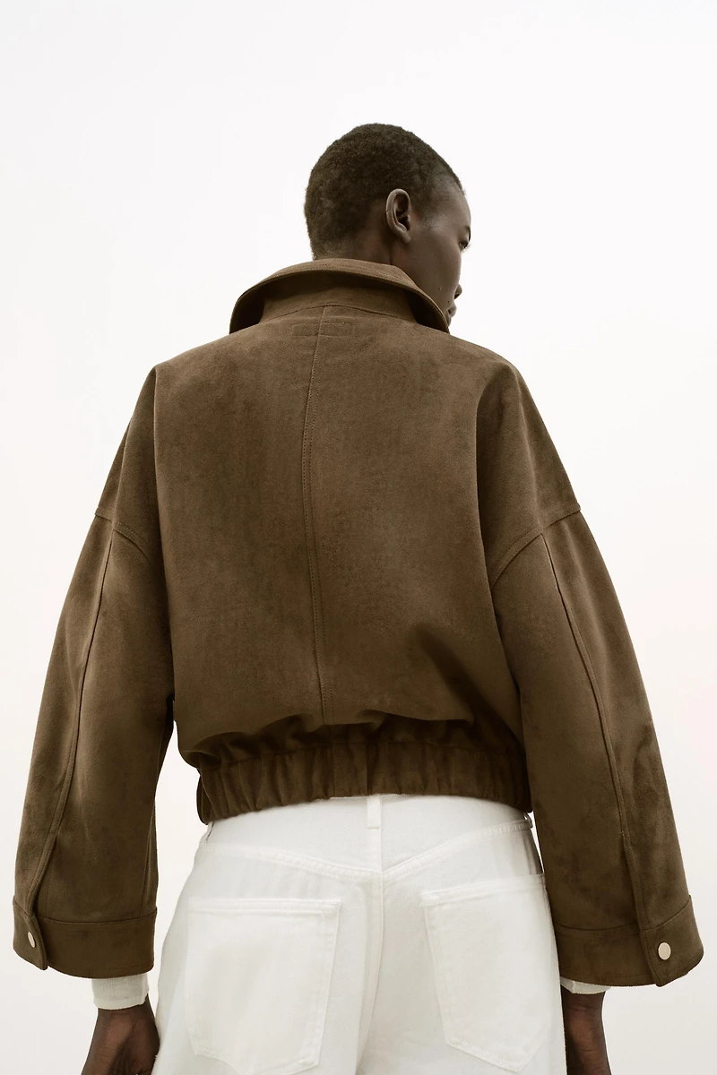 BLOUSON EFFET DAIM