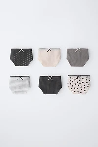 AGES 6-14 / SIX-PACK OF PRINTED UNDERWEAR