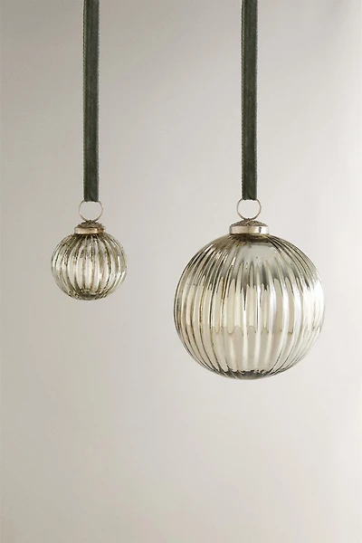 DÉCORATION SAPIN BOULE RAYÉE NOËL