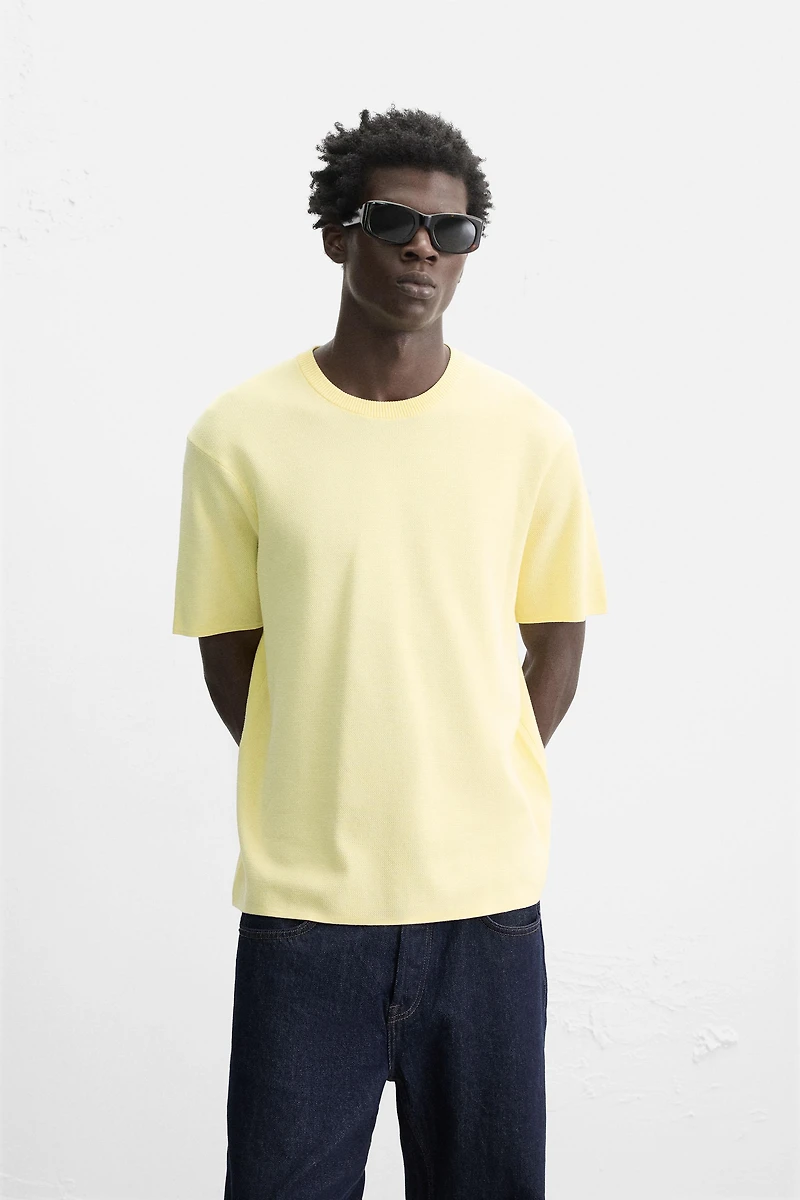 RELAXED FIT KNIT T-SHIRT
