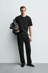 MERCERIZED FINISH CROPPED T-SHIRT