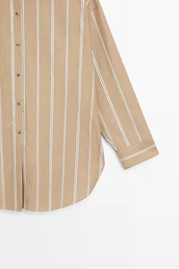 Striped shirt with button detail