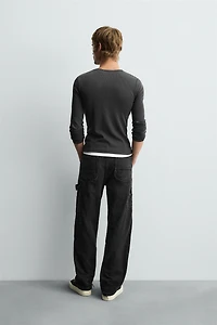 WASHED EFFECT CARPENTER JEANS