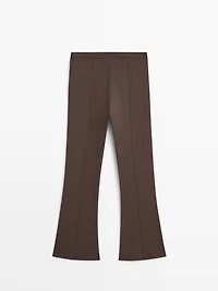 Flared trousers with pocket