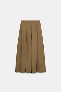 NYLON MIDI SKIRT