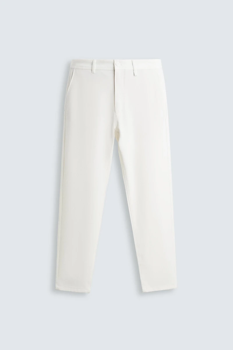 TEXTURED STRETCH PANTS