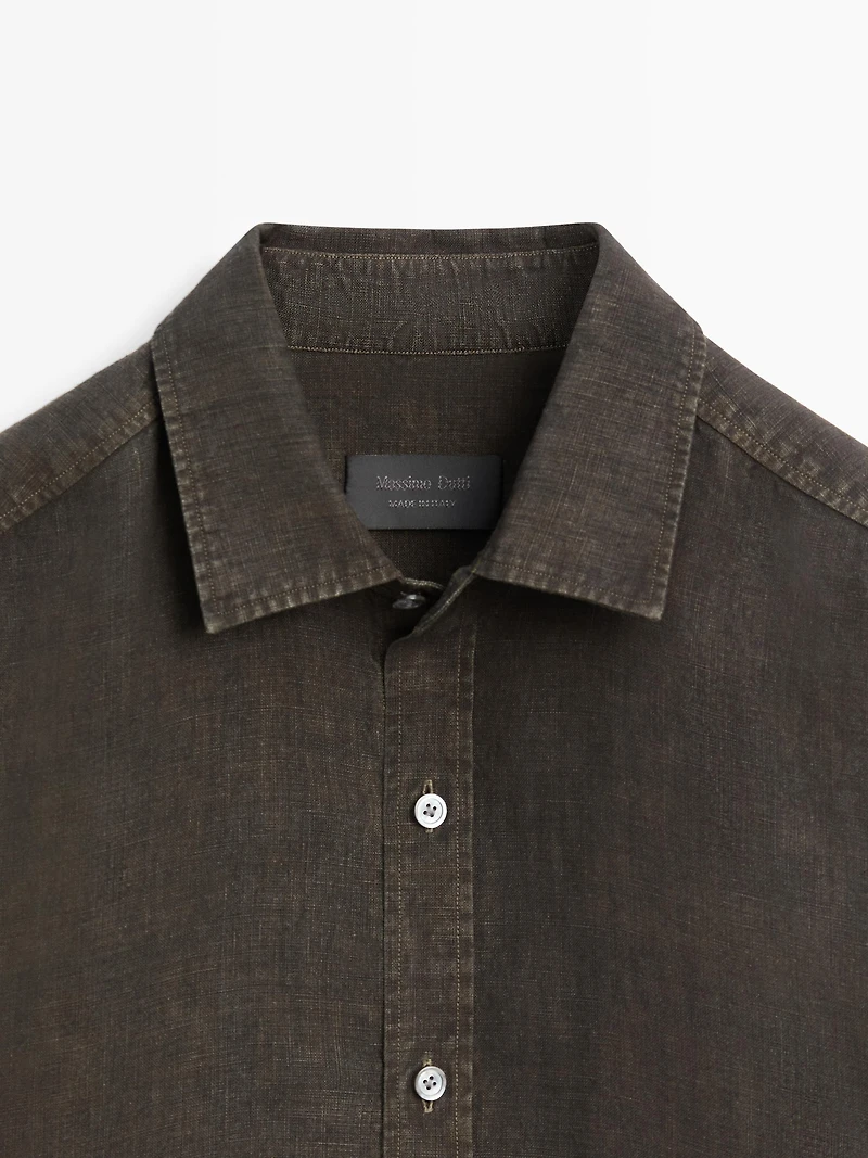 Chemise regular fit 100 % lin