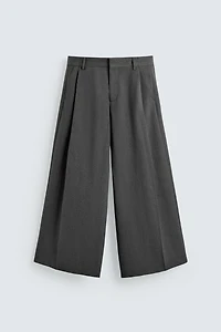 PANTALON COUPE LARGE À PLIS