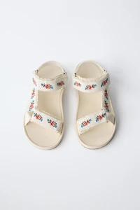 EMBROIDERED TECHNICAL SANDALS