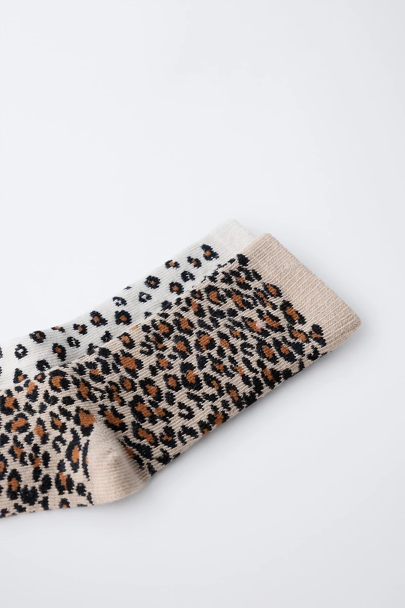 TWO-PACK OF ANIMAL PRINT SOCKS