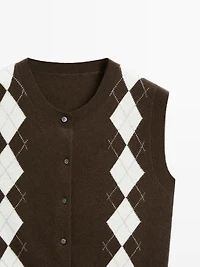 Cardigan losangé