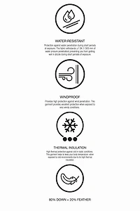 WATER-RESISTANT AND WINDPROOF DOWN JACKET WITH RECCO® SYSTEM SKI COLLECTION