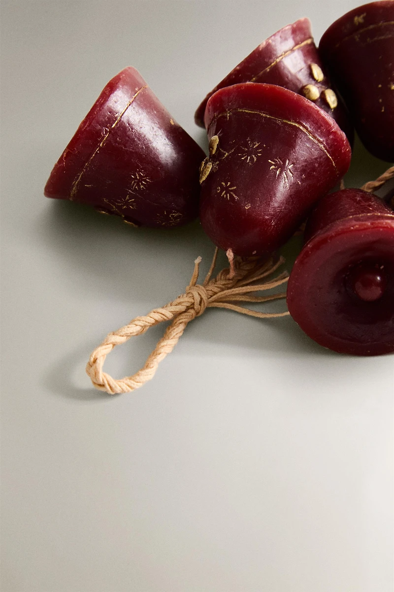 PACK BOUGIES CASCADE CLOCHES NOËL (PACK DE 10)