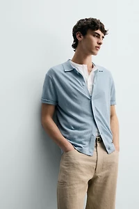 CHEMISE EN MAILLE 100 % LIN