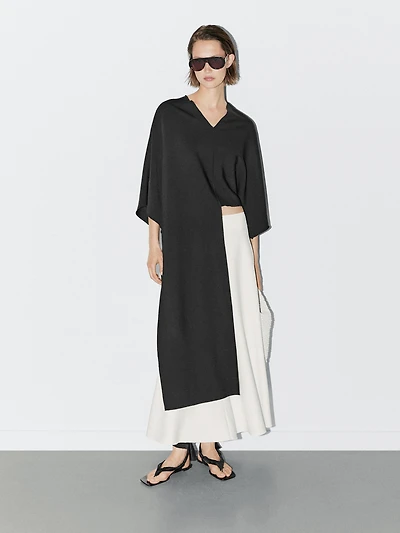 Blouse style cape coupe asymétrique - STUDIO