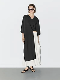 Cape-style blouse with asymmetric cut - STUDIO