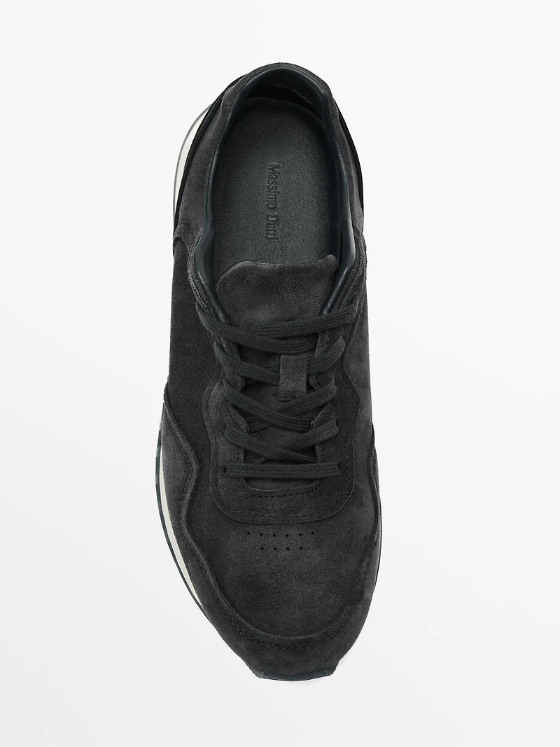 Tennis croûte de cuir bleues