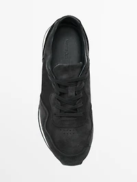 Tennis croûte de cuir bleues