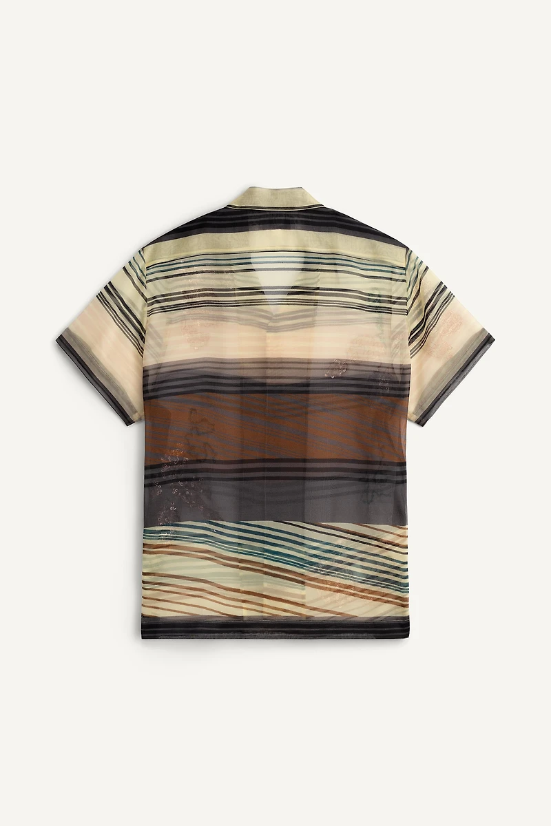 SEQUIN 100% SILK ORGANZA SHIRT