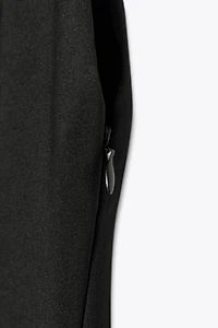 FAUX LEATHER COMBINATION MIDI DRESS